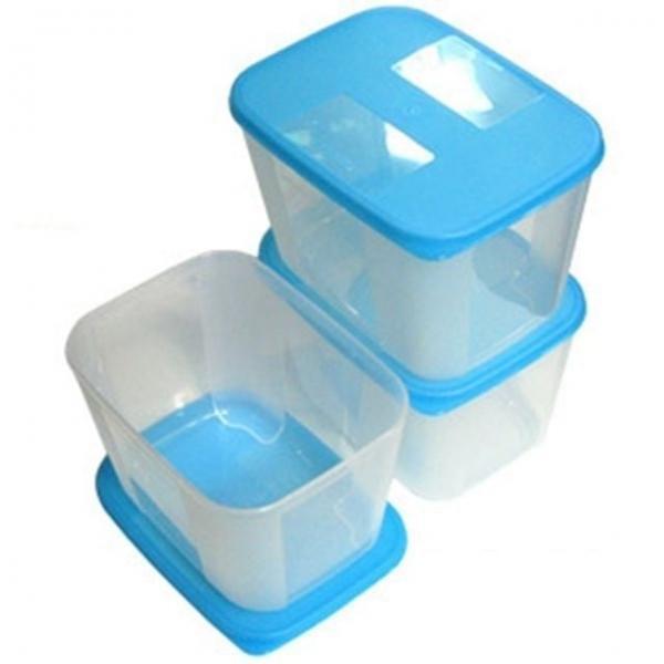 타파웨어 블루 냉장고정리 펭귄 반찬통 1200mL 3개입