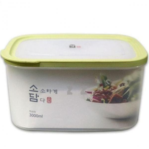 용기 소담 밀폐용기 3000ml 반찬통 7호 보관통 냉장고