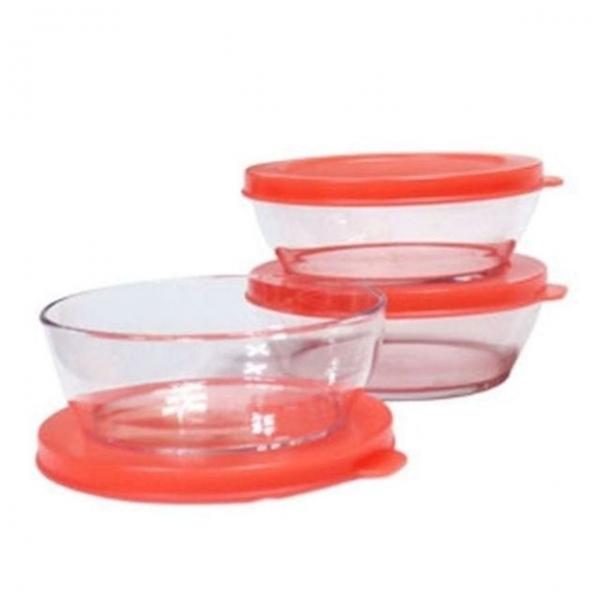 15CM 타파웨어 반찬통 그릇 냉장고용기 3P 밀폐용기
