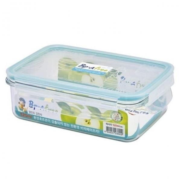 찬통 520ml 밀폐용기 반찬통 직사각 냉장고 트라이탄