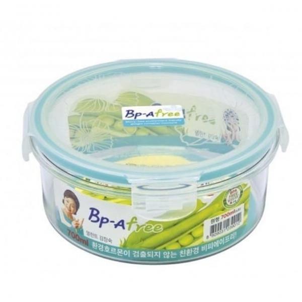 반찬통 700ml 밀폐용기 트라이탄 냉장고 원형 찬통