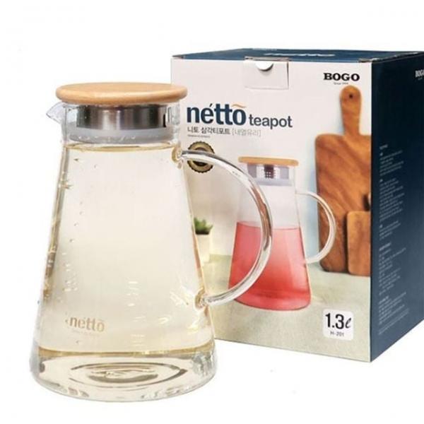 물통 유리 니토 삼각 포트 냉장고 1300ml 직화 물병