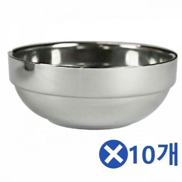 WL 스텐 이중공기-12cmx10개 밥공기 식기공기 스텐밥그릇