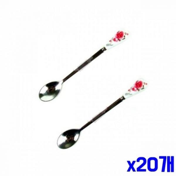 WL 빨간장미 티스푼 2P x20개 손님용스푼 과일스푼