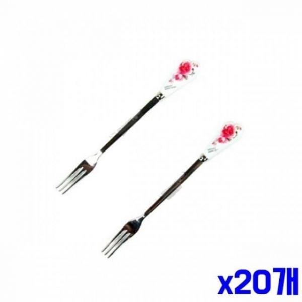WL 빨간장미 티포크 2P x20개 디저트포크 과일포크