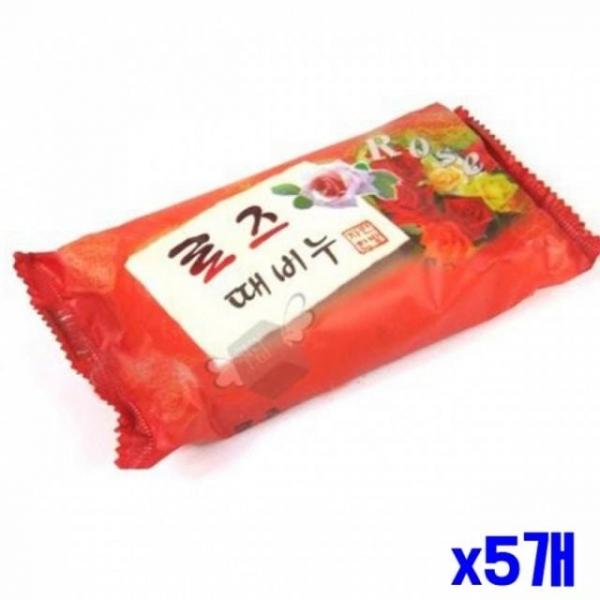 WL 한방 성분 함유 때비누 로즈 x5개 세안비누 일반비누