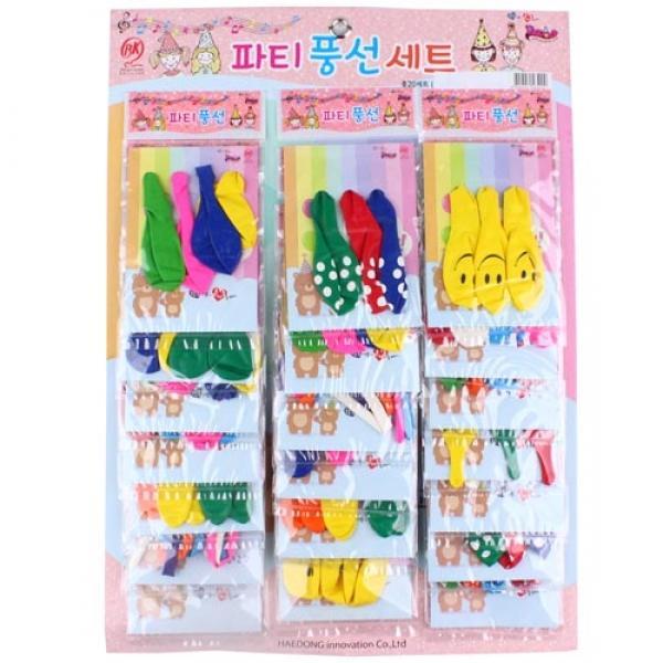 E12] 1200 파티 풍선 세트[벌크] (6개세트)