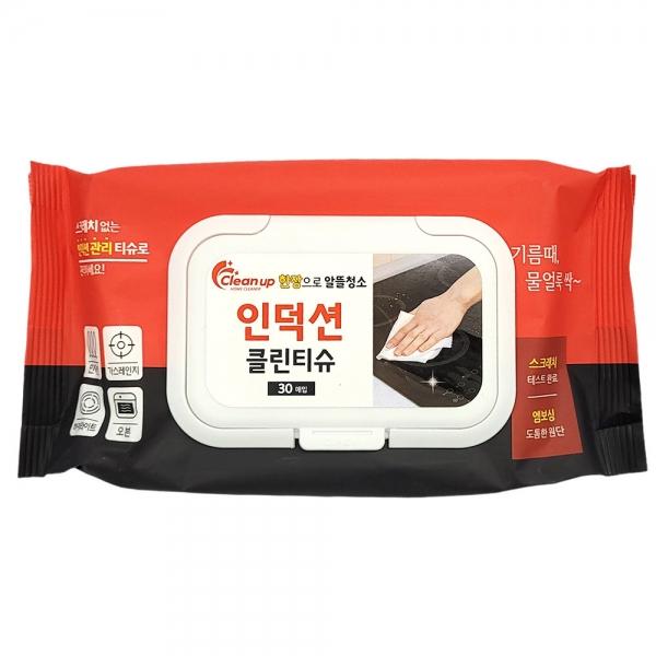스크래치 걱정없는 말끔한 청소 인덕션 전용티슈 30매