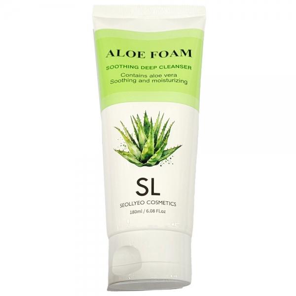 미세하고 부드러운 거품 알로에 세안 폼클렌저 180ml