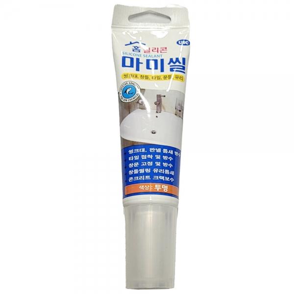 씽크대 판넬틈새 콘크리트크랙 보수 실리콘 투명 80g