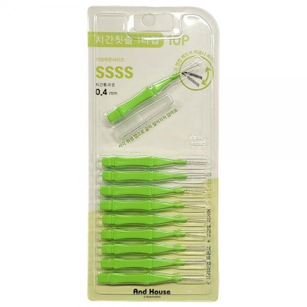 임플란트 치이사이 이물질 치간칫솔 10P SSSS 0.4mm