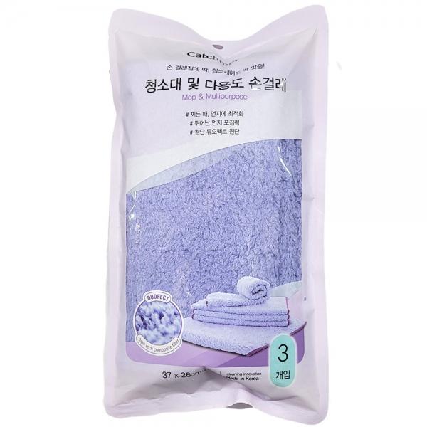 손 걸레질 찌든때 뛰어난 먼지포집 다용도 손걸레 3입