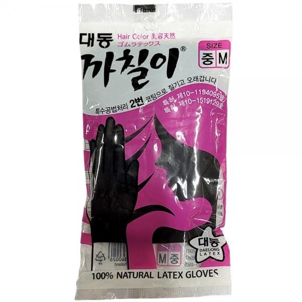 질기고 오래갑니다 라텍스 미용장갑 중 M 블랙 10켤레