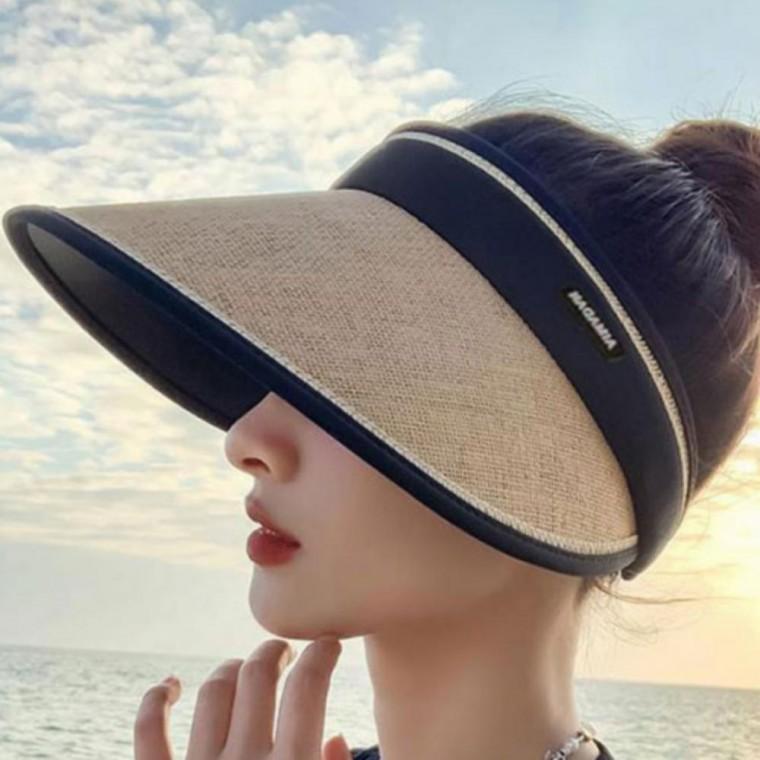 여행 선캡 모자 썬캡 출퇴근 나들이 휴대용 돌돌이 UV