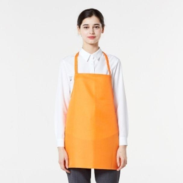 손님용 앞치마 오렌지 요리 주방 미술 공방 쉐프