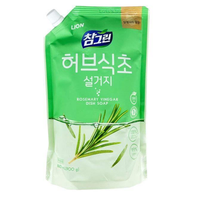 참그린 주방 세제 그릇 설거지 세제 리필 허브 860ml