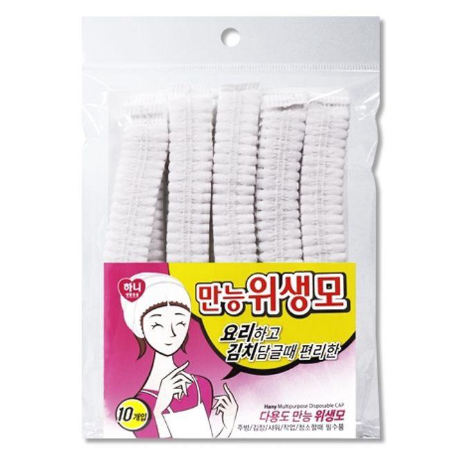 위생모 주방모자 부직포 일회용 위생모자 헤어캡 10P