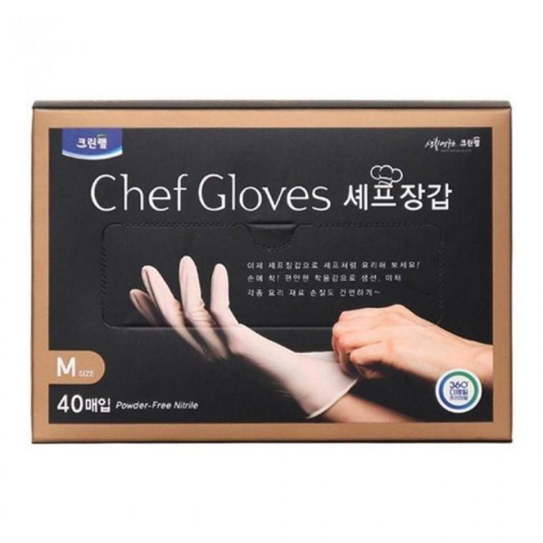 크린랩 셰프장갑 40매 M 요리 주방 식당 업소용