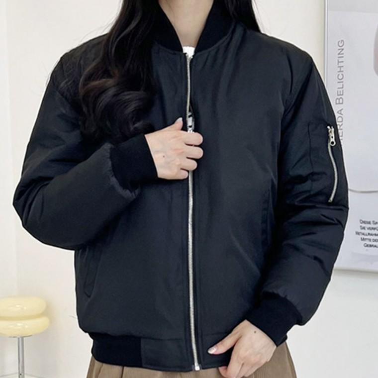 여자 여성 항공 점퍼 겨울 캐주얼 기본 베이직 데일리 일상 빅사이즈 야외 활동 단체 커플룩 긴팔 블루종