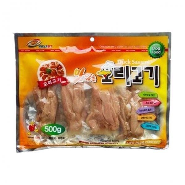 강아지 그대로 육포 오리 고기 500g 1P 져키 간식