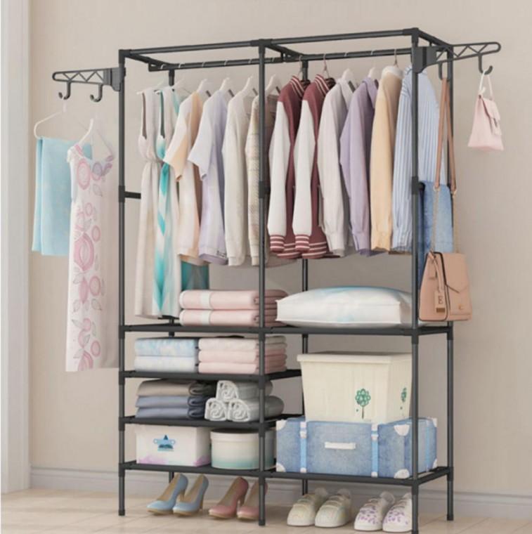 이동식 시스템 옷장 행거 수납장 철재 보관함 드레스룸