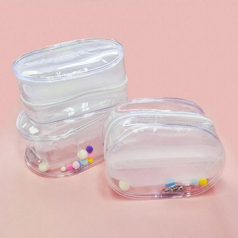 인형 파우치 키링 투명 pvc 파우치 가방키링 인형 보관 소품 화장품 수납 투명케이스 여행파우치 키홀더