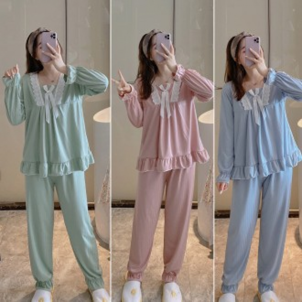 [Sale] 스퀘어 레이스 여성잠옷 DS-5005
