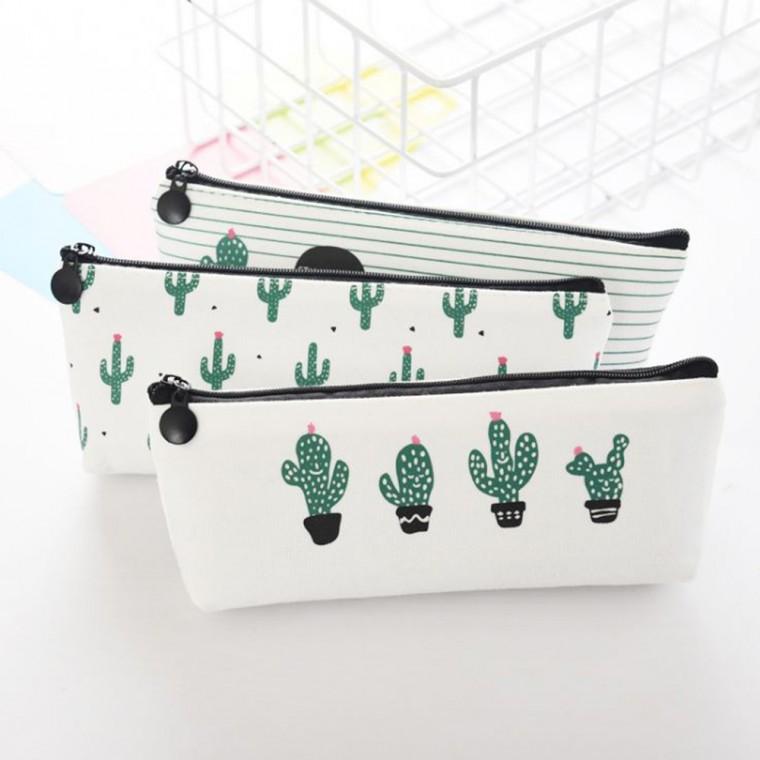 21 CACTUS 선인장 문구 수납 파우치 필통