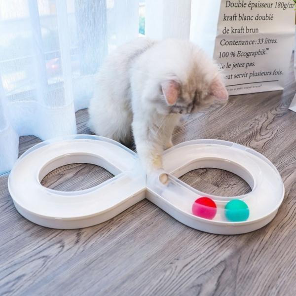 PET 고양이 터널 장난감 공 8자형 트랙볼