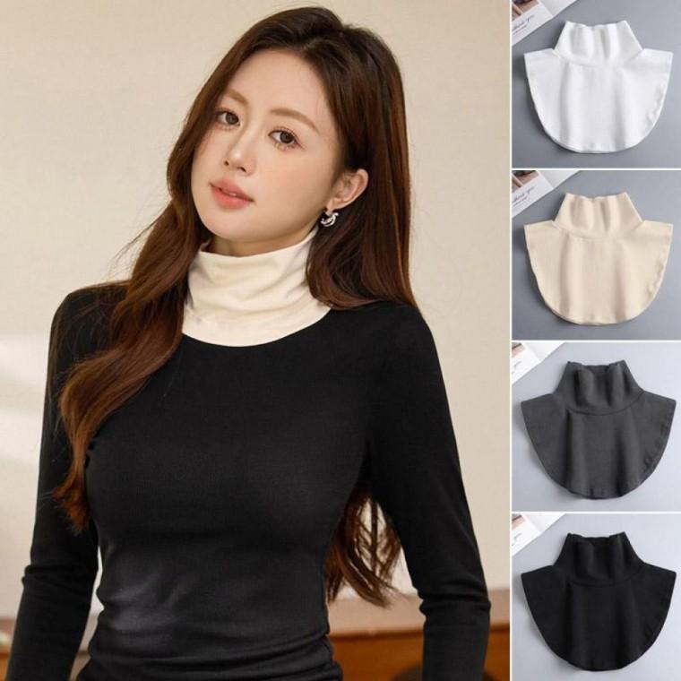 보온 무지 페이크 목폴라