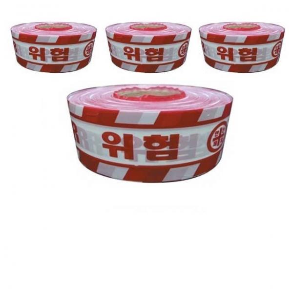 10cm X 250M 안전제일을 알리는 위험 테이프 X 4개입