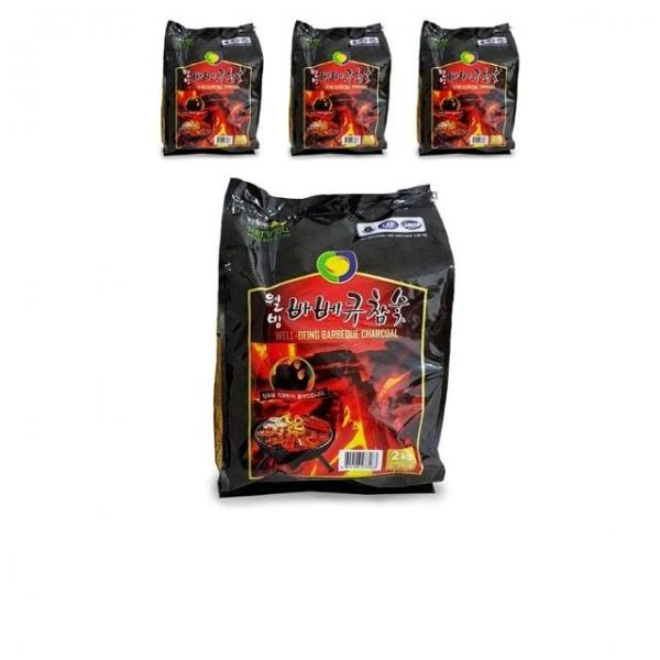 내추럴 웰빙 바베큐 참숯 2kg X 4개