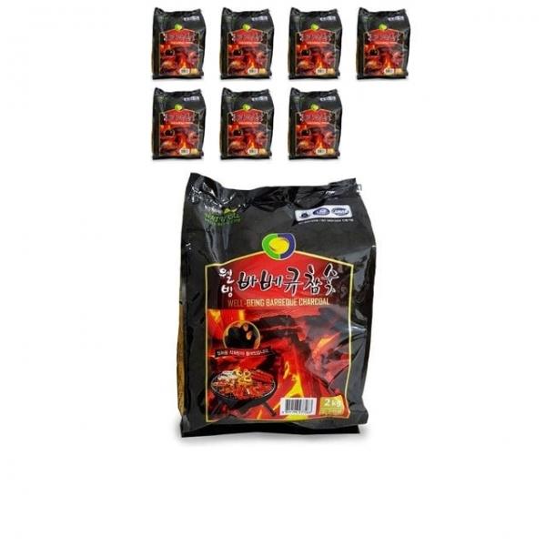 내추럴 웰빙 참숯 바베큐용 2kg X 8개