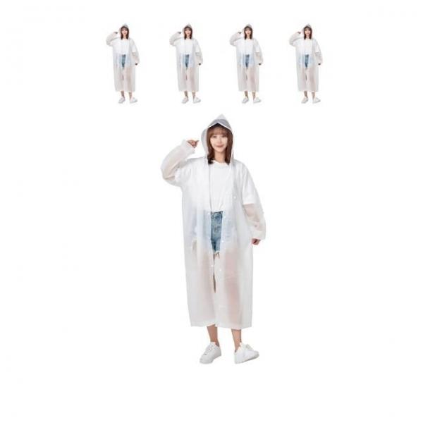 패션 레인코트 남녀공용 우비 X 5개입