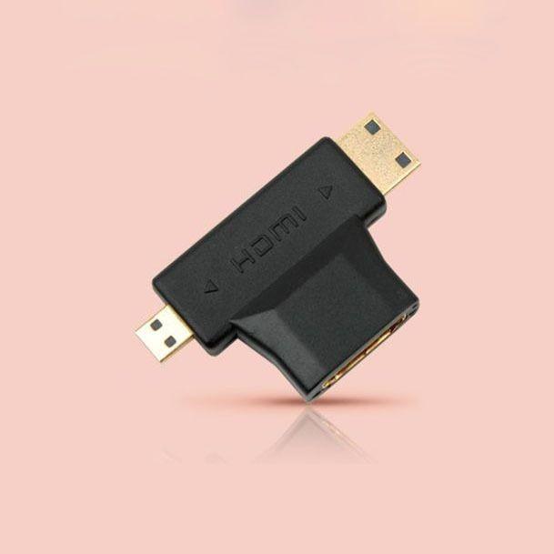 Coms HDMI F 변환 젠더 Micro HDMI M Mini HDMI M