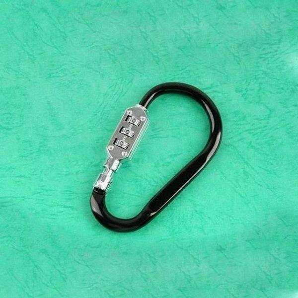카라비너(D형 스틸 Number Lock (11cm)