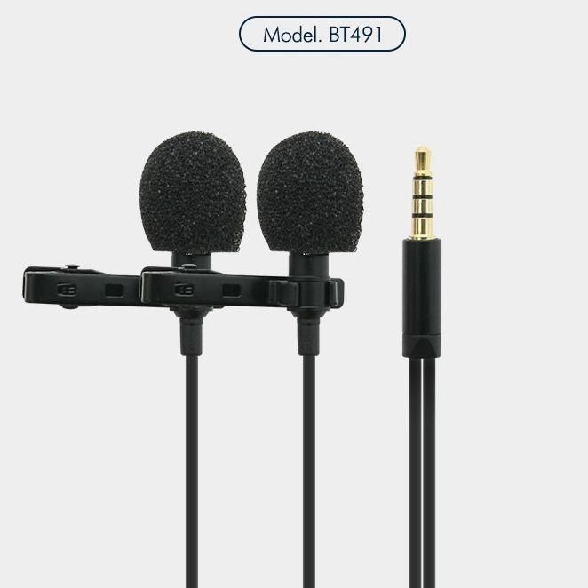마이크 (클립형) 트윈 3극 젠더포함 핀마이크