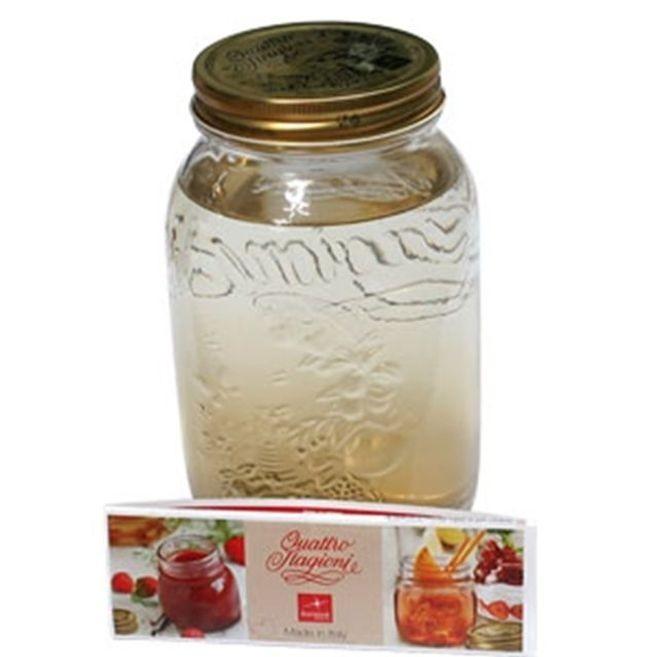 이탈리아 콰드로 밀폐 유리병 1.5L 대용량 잼 소스