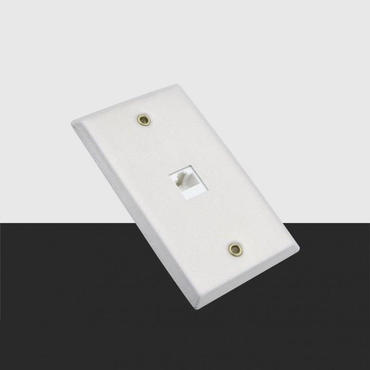 월 플레이트 RJ45 1포트 벽콘센트 알루미늄