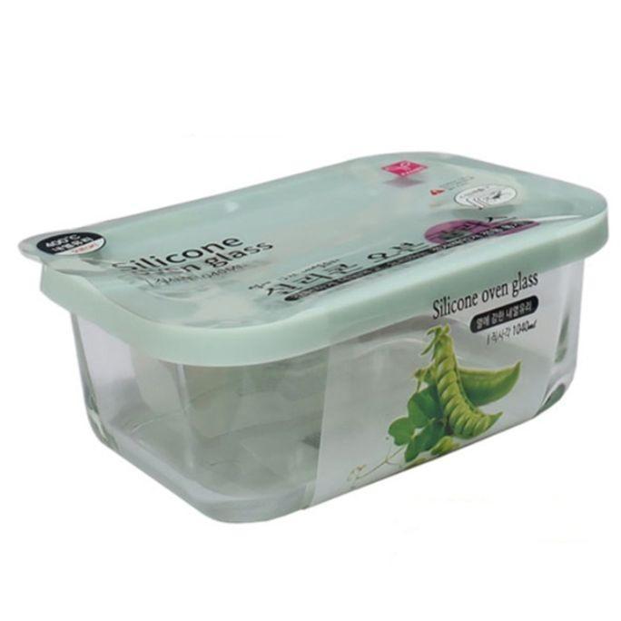 밀폐용기 반찬통 보관통 전자레인지 용기 그린 630ml