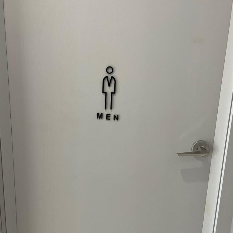 화장실 탈의실 표지판 남자 블랙