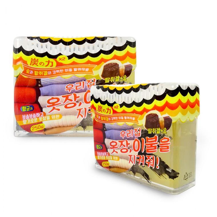 우리집 옷장이불을 지켜줘 탈취제(옷장이불장용 250g) 탈취겔 숯 냄새제거