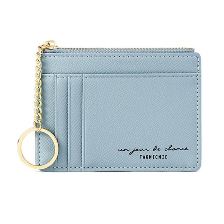 비타리토 키링 인조가죽 카드지갑 12x9cm 블루