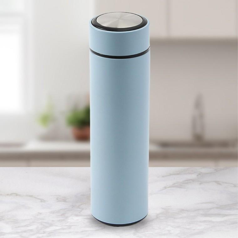 비타리토 이중진공 거름망 스텐 보온병 500ml 스카이