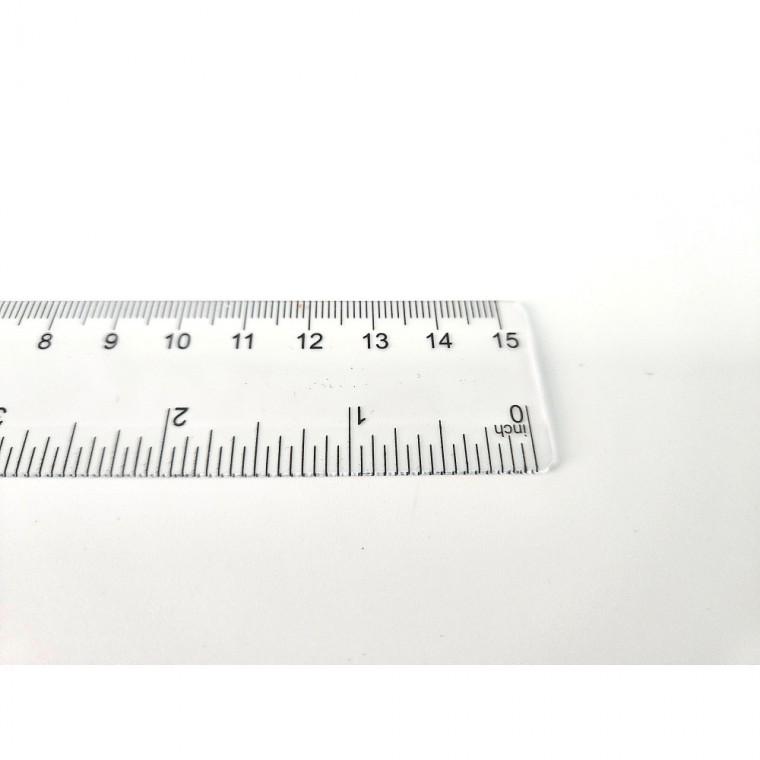 투명 플라스틱 자 15cm