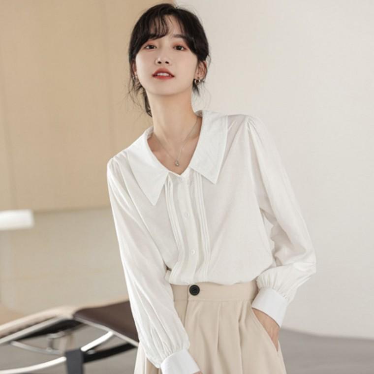 블라우스 어깨 셔링 빅카라