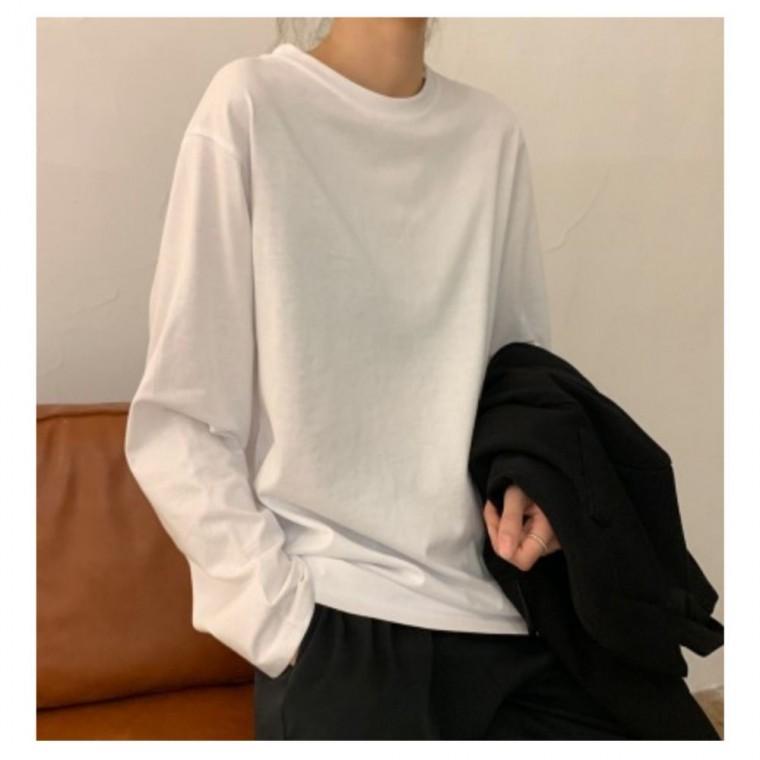 긴팔티셔츠 베이직 루즈핏