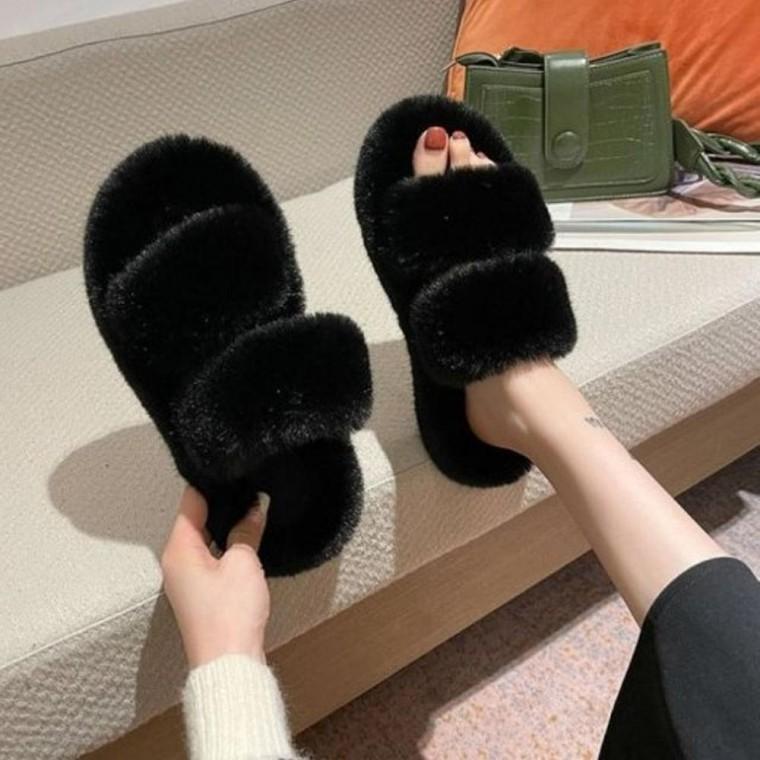 실내화 퍼 방한 사무실 털실내화 외출 겨울 밍크 거실 밍크실내화