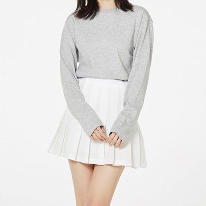 민자 여성 긴팔티 라운드티 여자 긴팔 티셔츠 기본티