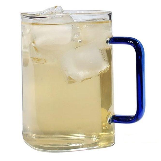 마시피렌체 유리 머그잔 커피잔 물컵 찻잔 550ML 블루